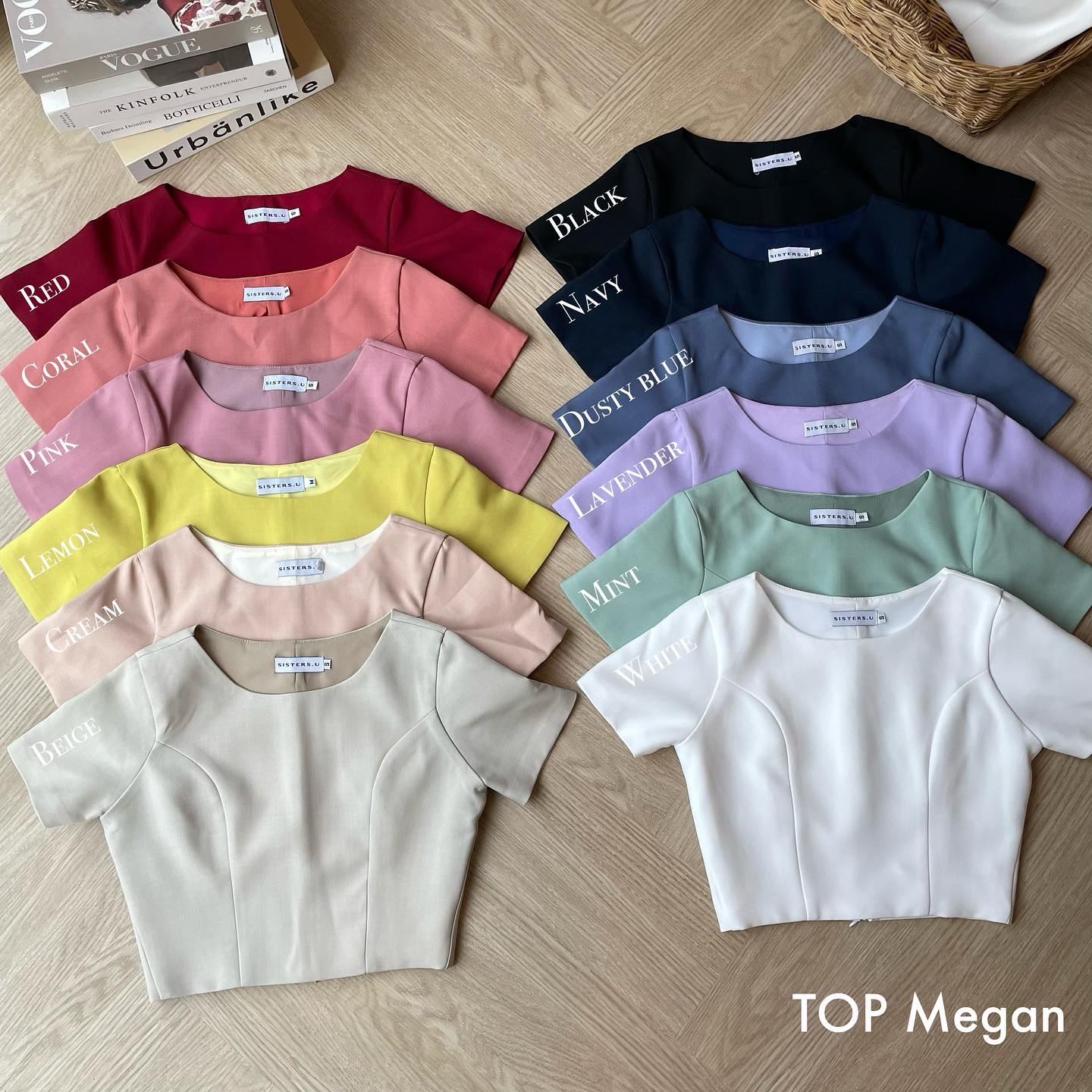 TOP - Megan เสื้อมีแขนคอกลม