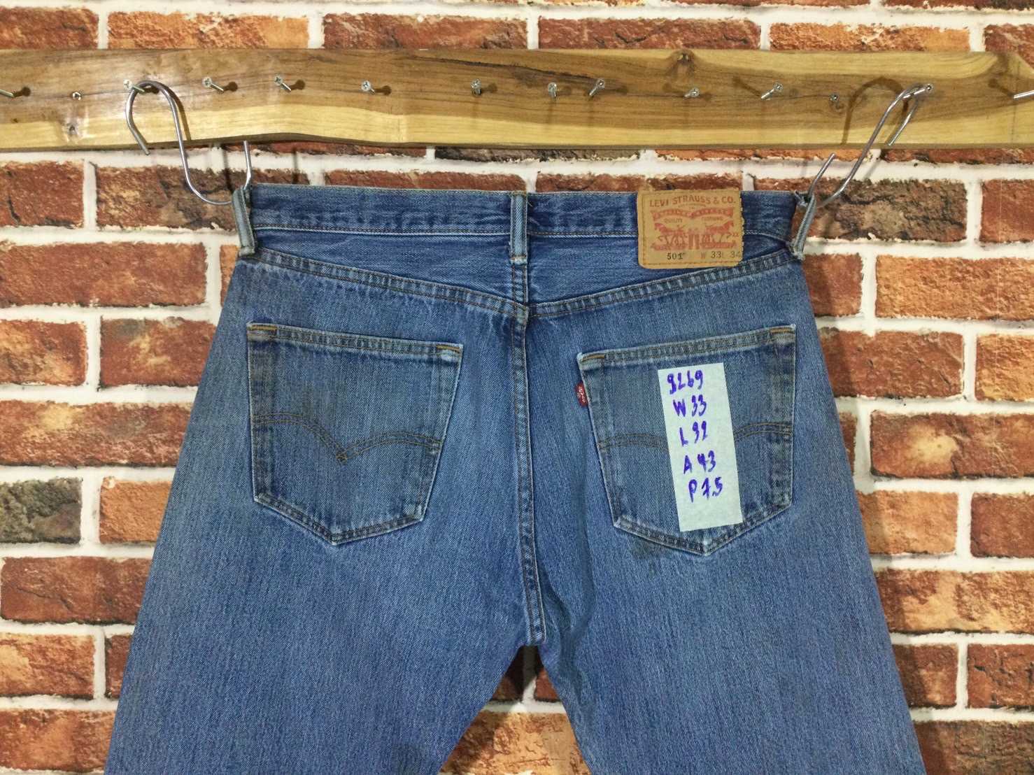 รหัส9269 Levi's501  Made in Haiti เลขกระดุม4384 วัดจริง เอว33