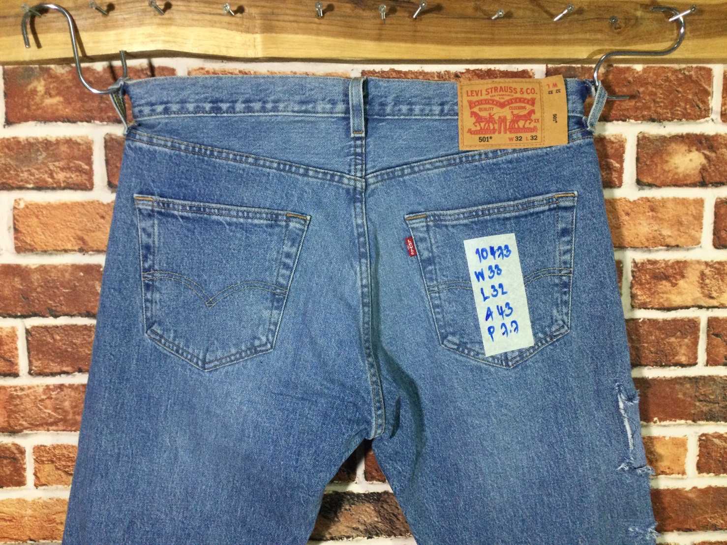 รหัส10473 Levi's501 Made in Mexico เลขกระดุม4090 วัดจริง เอว33