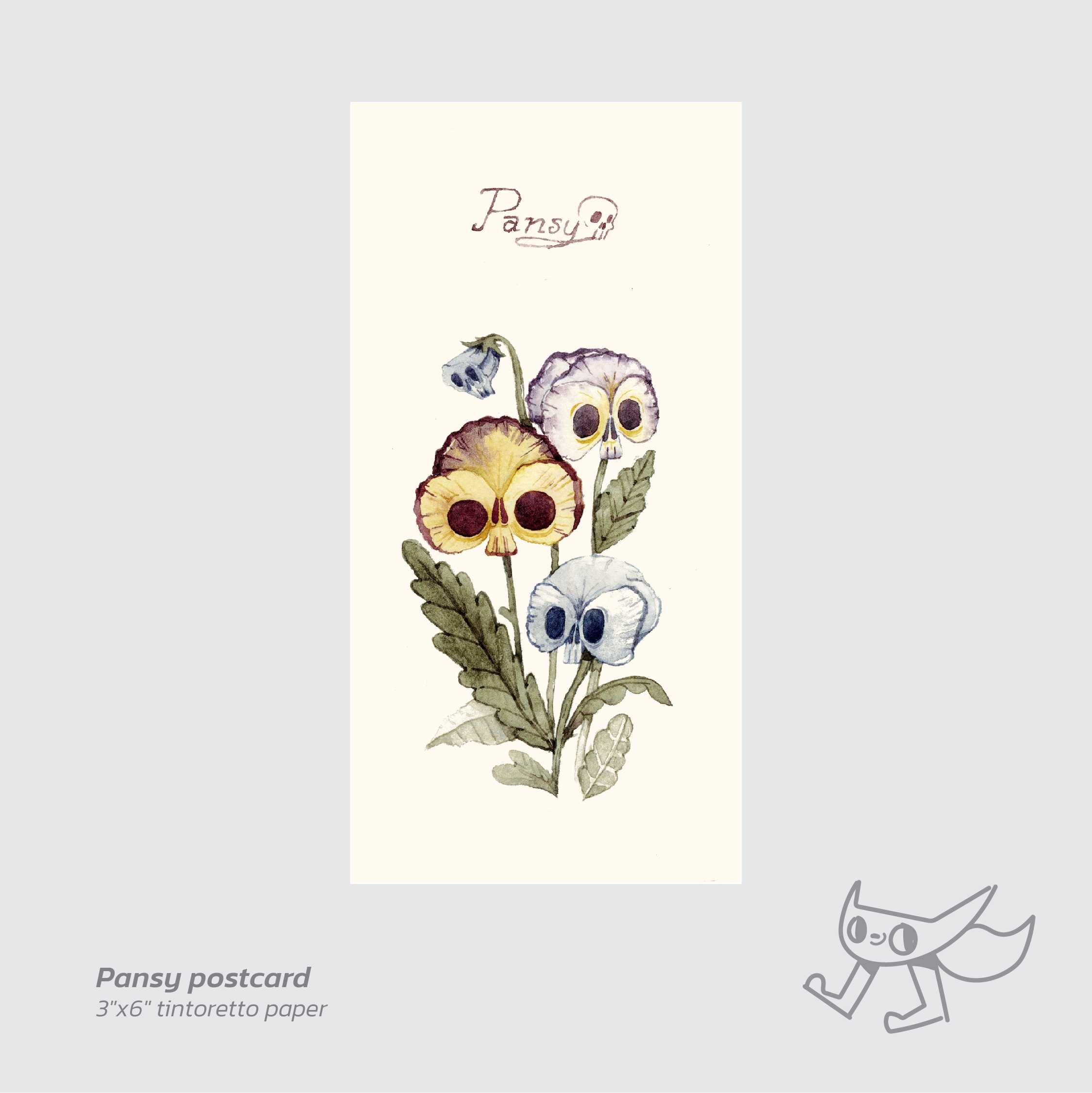 Pansy postcard