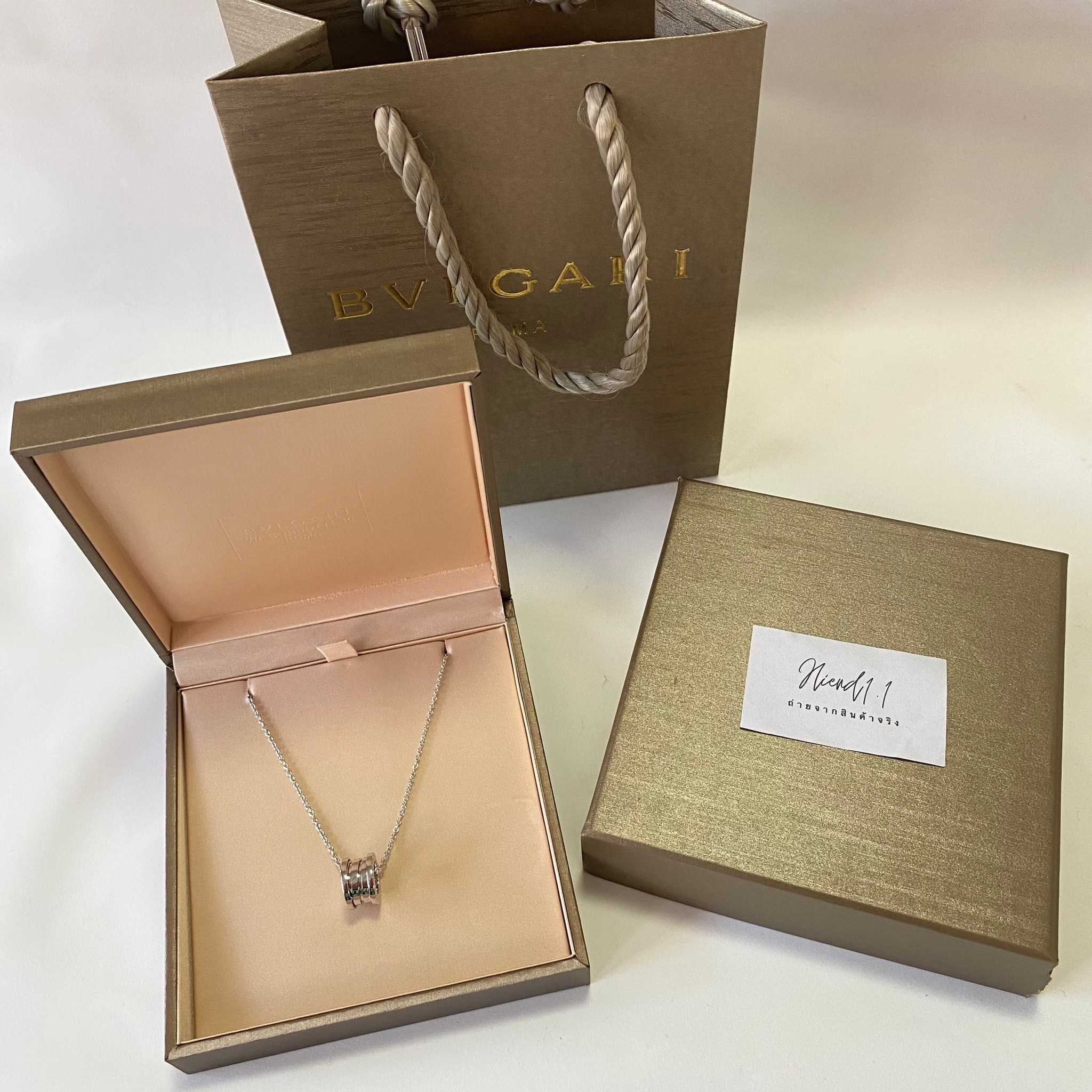 B.ZERO1 NECKLACE in 18 kt white gold