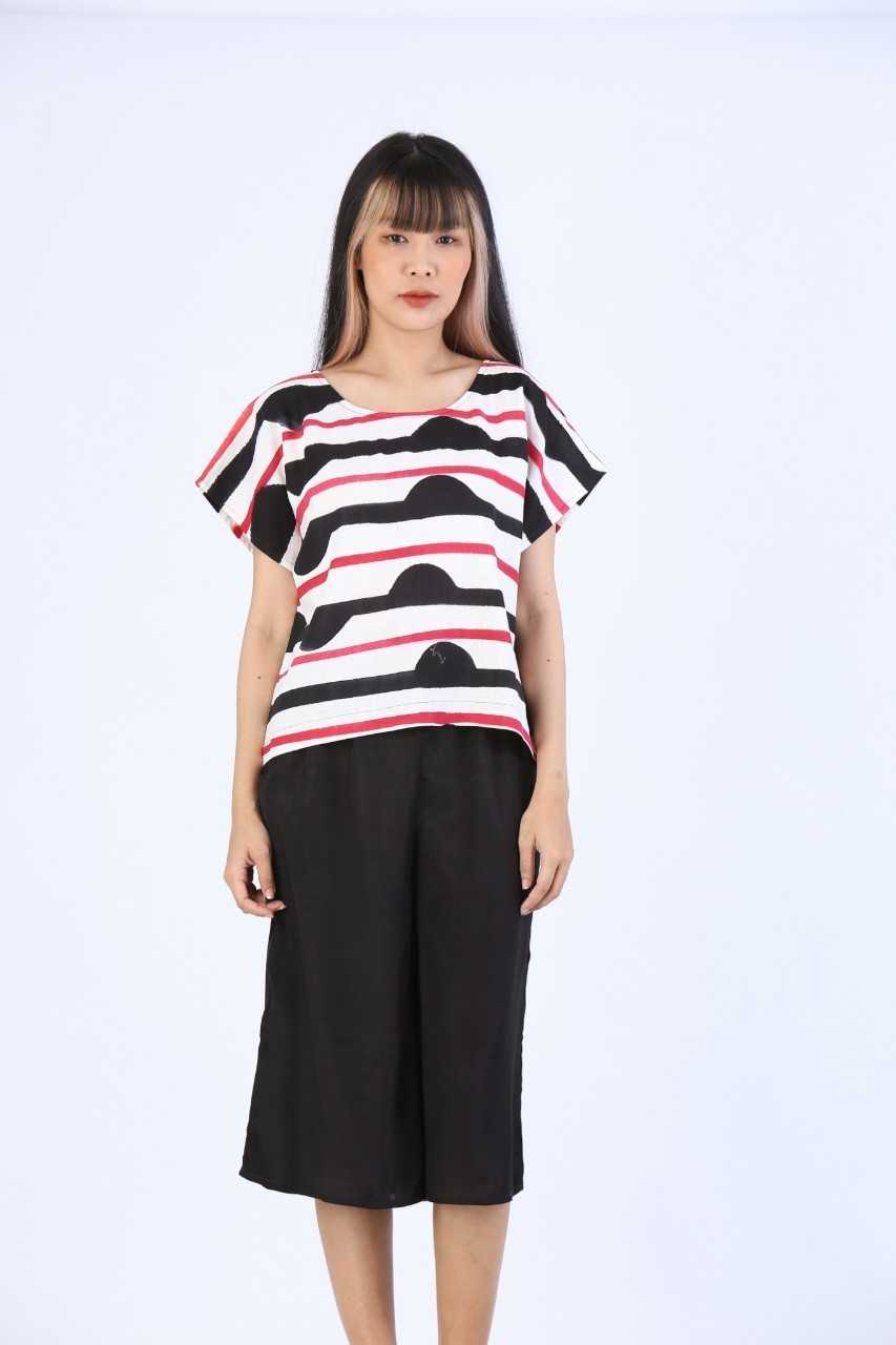 (Pre-order) Blouse Linen Hand Paint Free Size