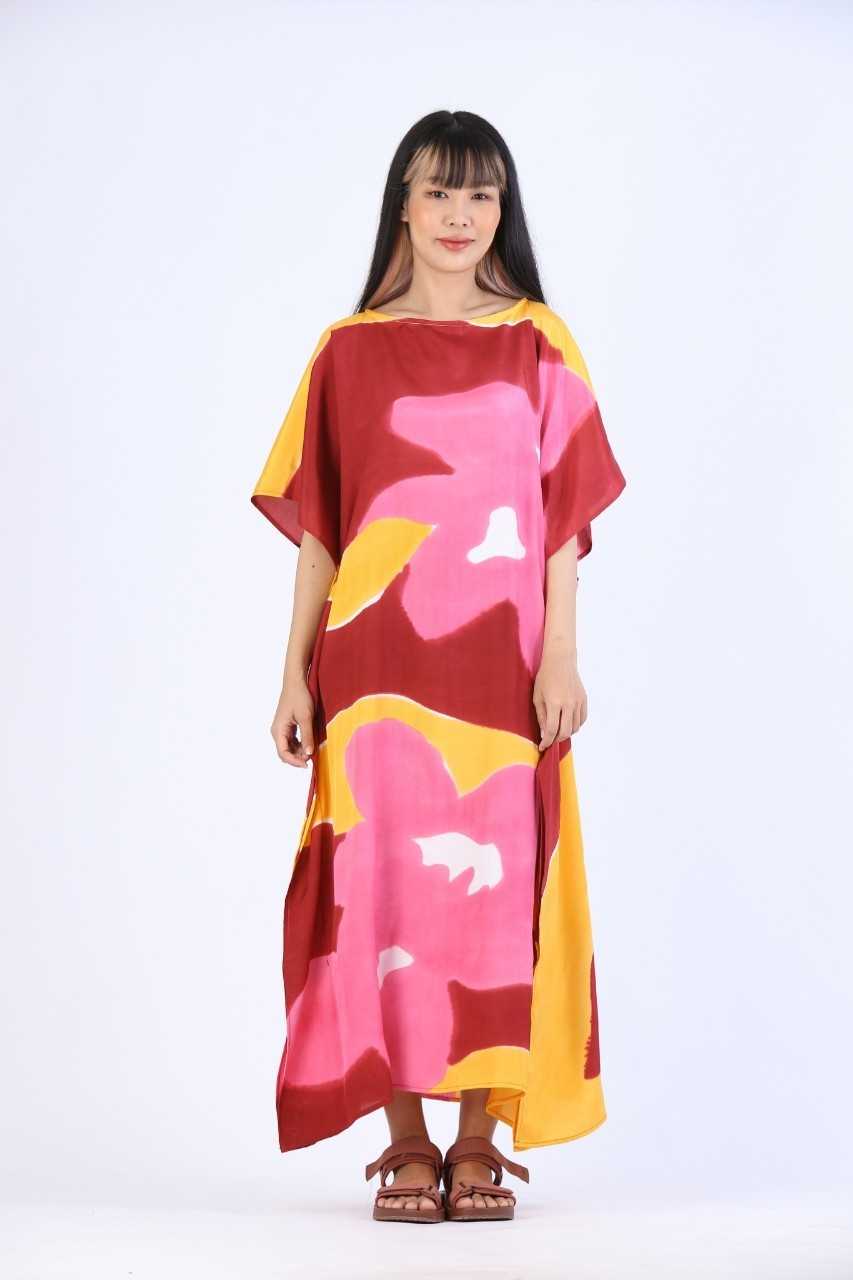(Pre-order) Kaftan Cotton Silk Hand Paint คาฟทานคอตต้อนซิลล์แฮนด์เพ้นท์