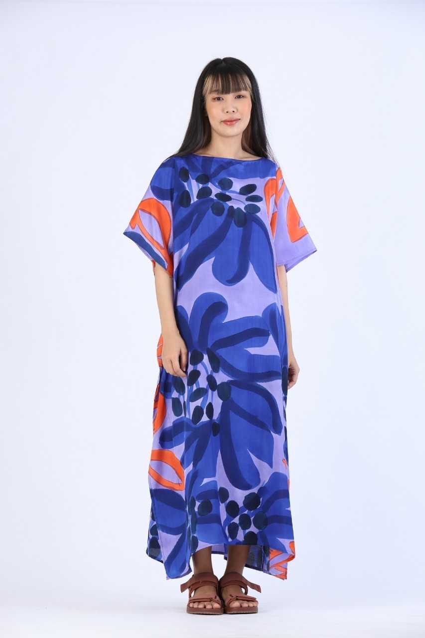 (Pre-order) Kaftan Cotton Silk Hand Paint คาฟทานคอตต้อนซิลล์แฮนด์เพ้นท์