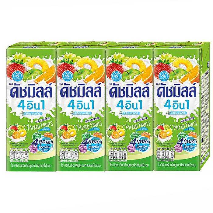 ดัชมิลล์ 4อิน1 รสผลไม้รวม ขนาด 180 มล.