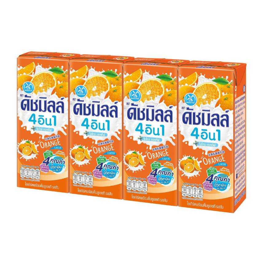 ดัชมิลล์ 4อิน1 รสส้ม ขนาด 180 มล.