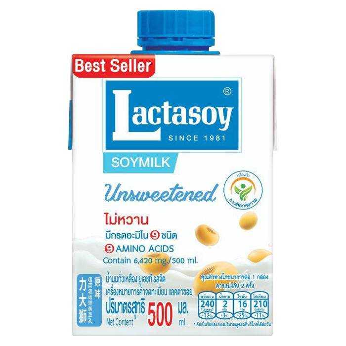 เเลคตาซอย สูตรไม่หวาน ขนาด 500 มล.