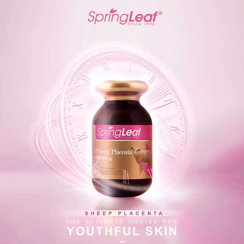 ราชินีรกแกะของออสเตรเลีย Springleaf Premium sheep placenta 80,000mg. หน้าเด็ก ผิวเนียนเต่งตึง