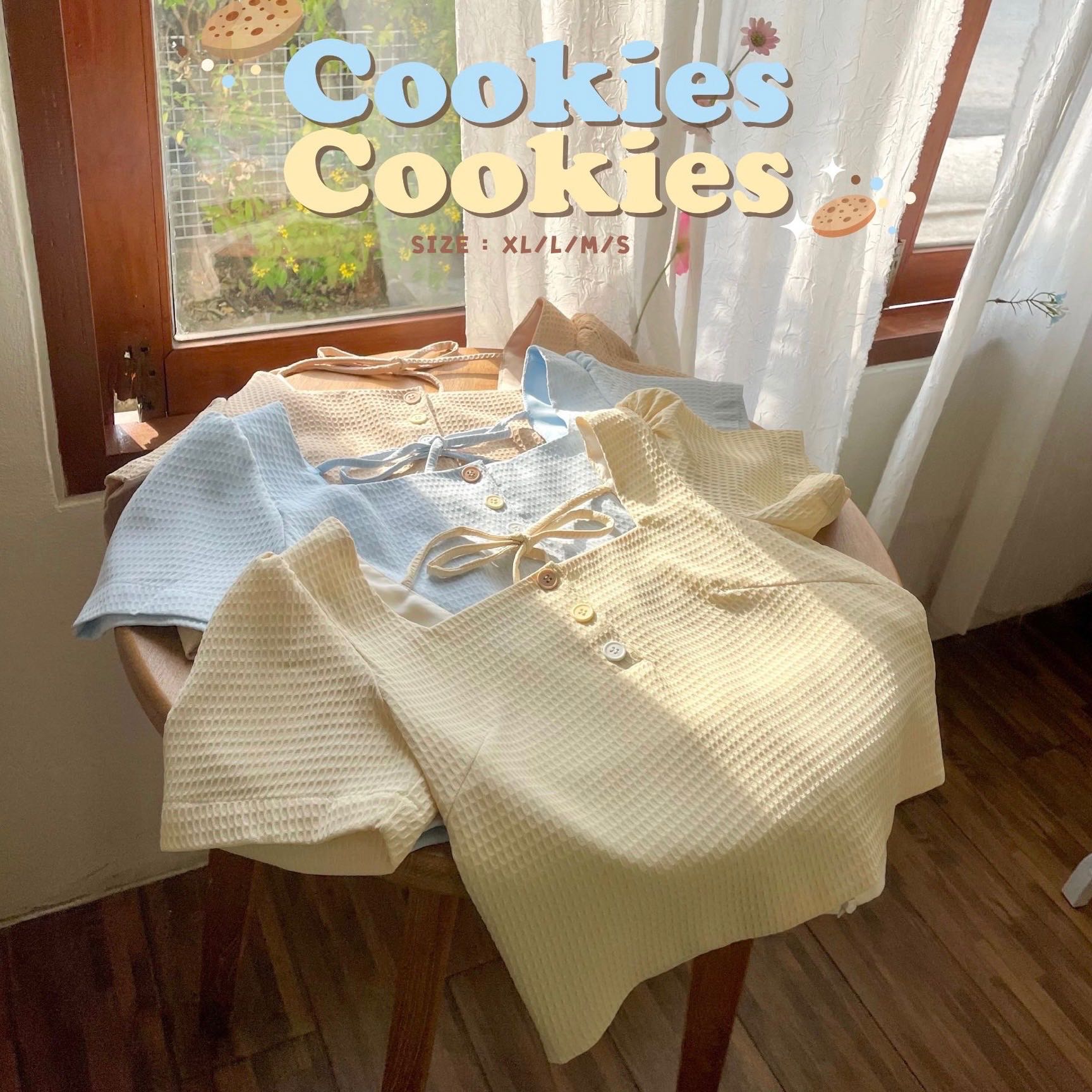 Kokiji - Cookie Top เสื้อครอป ผูกโบว์ด้านหลัง 5 สี (มี4 size)