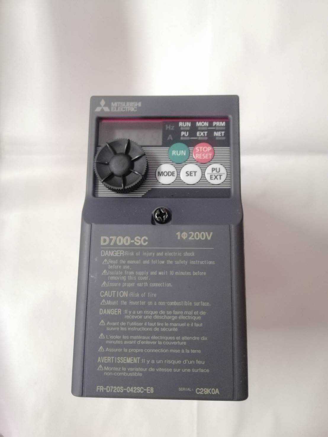 RX135,RX180 Freq inverter FR-D720S-042-E8 1x200V  (1,5k)  for Washer Extractor (525929)-AA