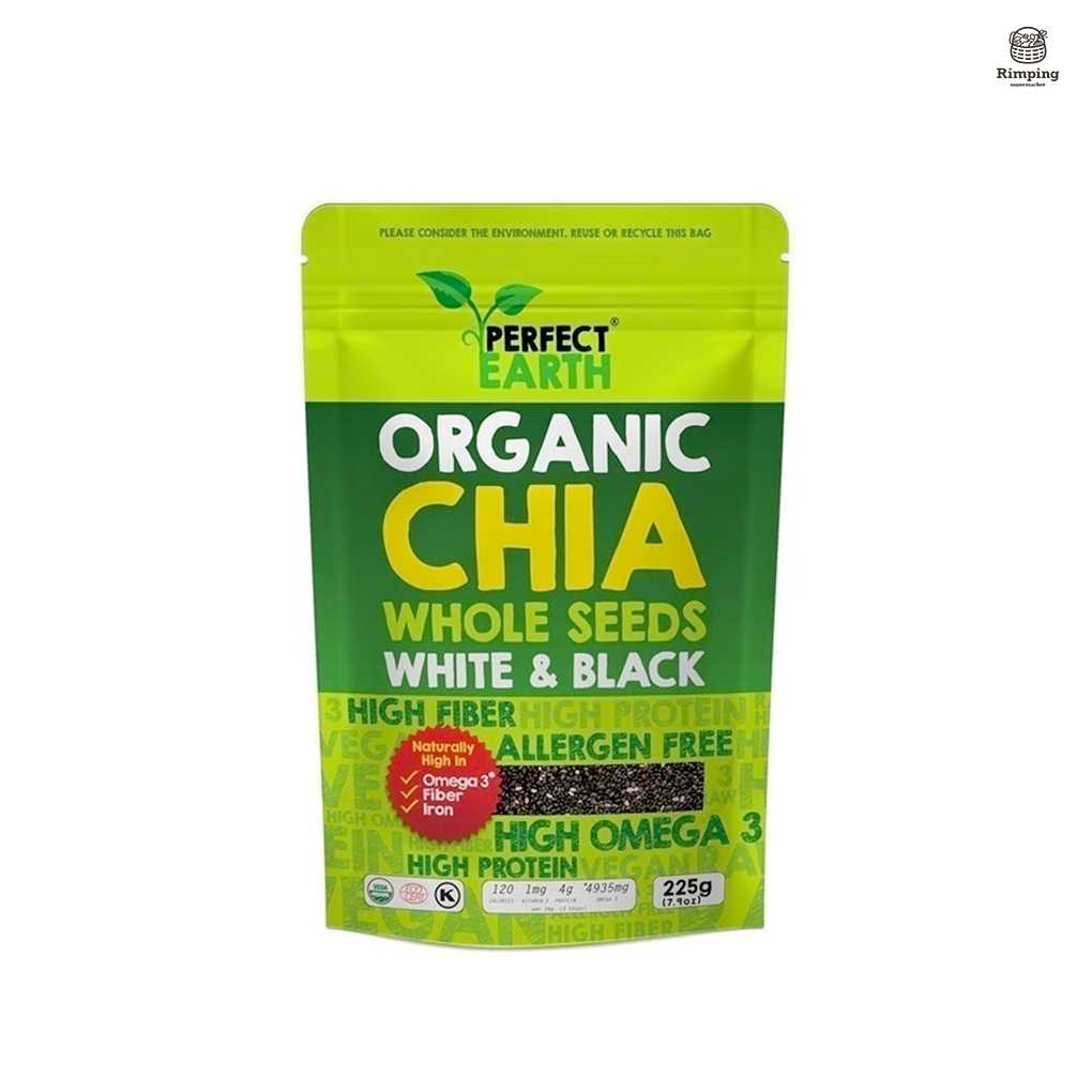 Perfect Earth เมล็ดเจียออร์แกนิค (ORGANIC CHIA SEEDS) 225กรัม