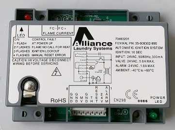 DX34,DX55 CONTROL,IGNITION 24V 23-SEC  for Tumble Dryer (70483201P)-AA