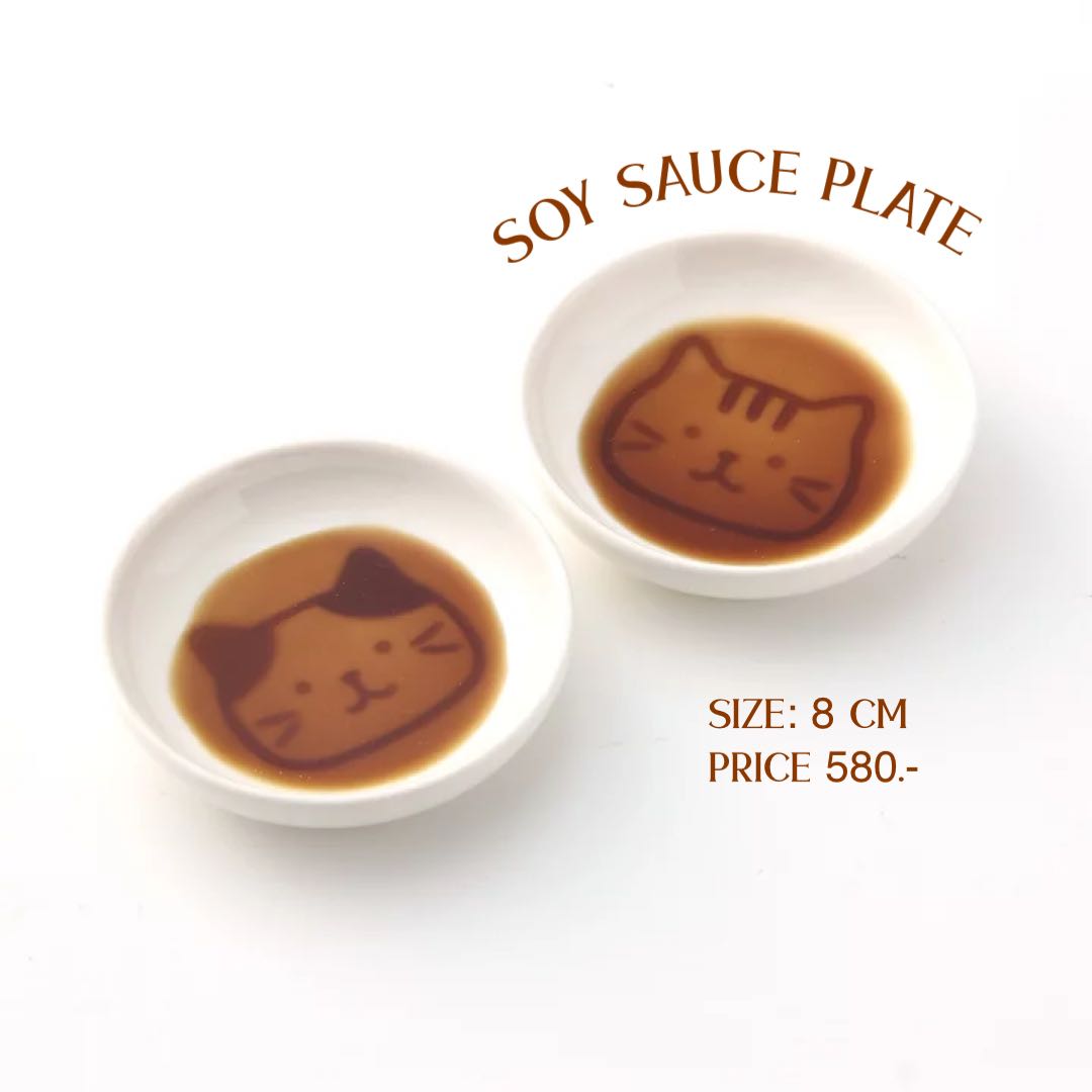 Soy sauce plate ถ้วยโชยุหน้าแมว