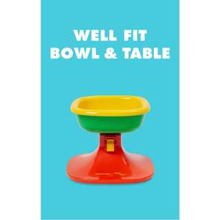 Pethroom X Wiggle Wiggle WELL FIT TABLE & BOWL และ SLOW FEEDER ชามพร้อมโต๊ะสำหรับสัตว์เลี้ยง