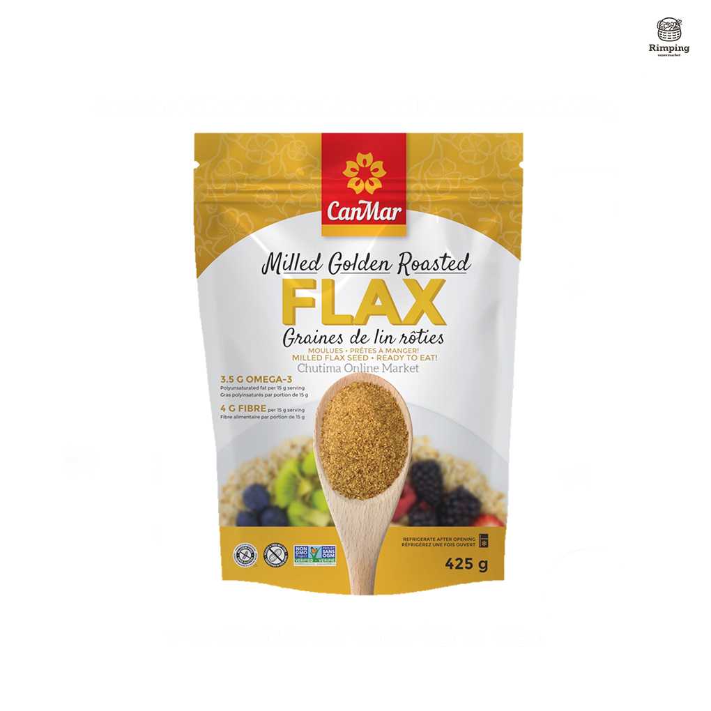 CanMar เมล็ดเฟล็คซีดคั่วแบบบด 425 กรัม : FLAX MILLED FLAX SEED