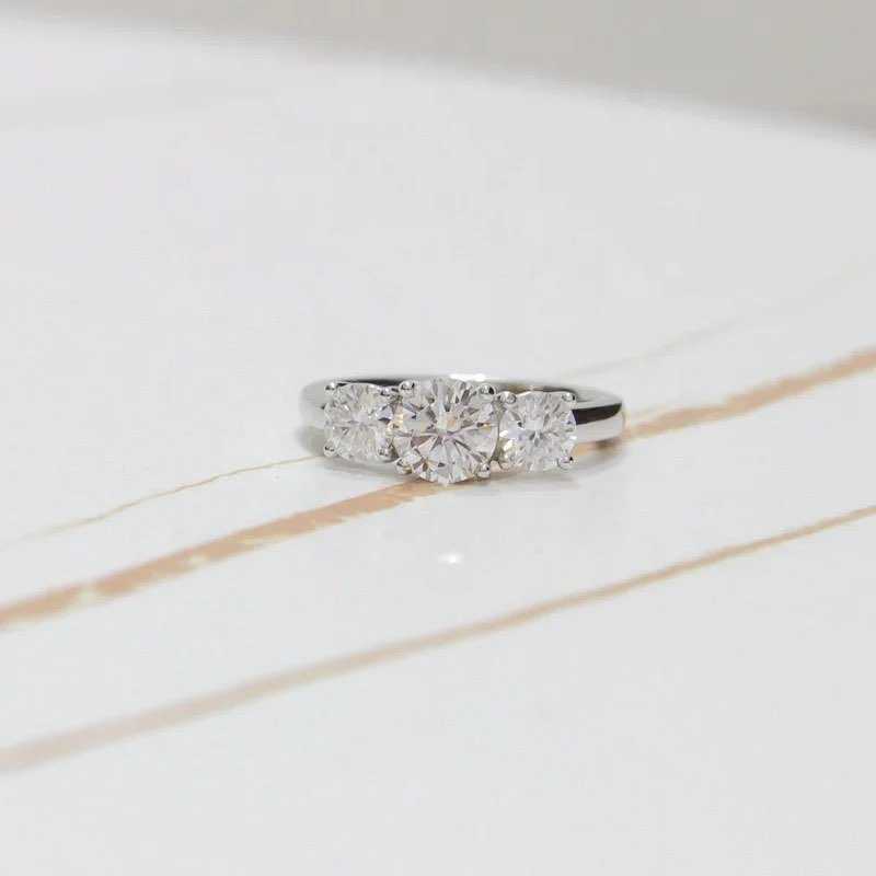 Three stones diamond rings