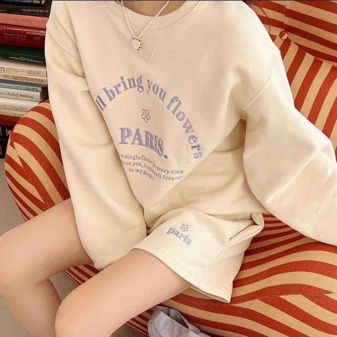 (พร้อมส่ง) Noirnine London Rêve Paris sweatshirts set
