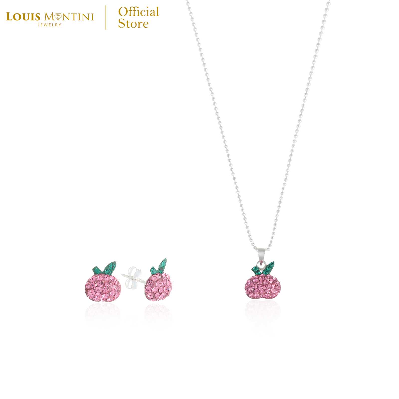 [Giftset] Louis Montini (Jewelry) ชุดกิฟท์เซต Sterling Silver 925 ต่างหูเงินแท้  รูปผลไม้ LJ-GS005