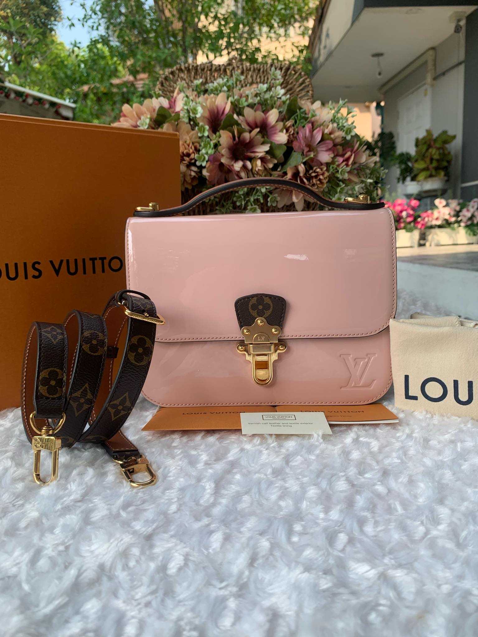 LV Rose Ballerine Vernis Leather and Monogram BB