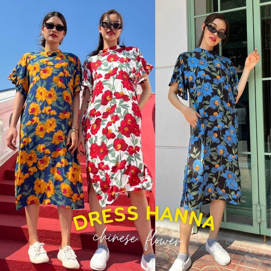 Dress hanna chinese flower