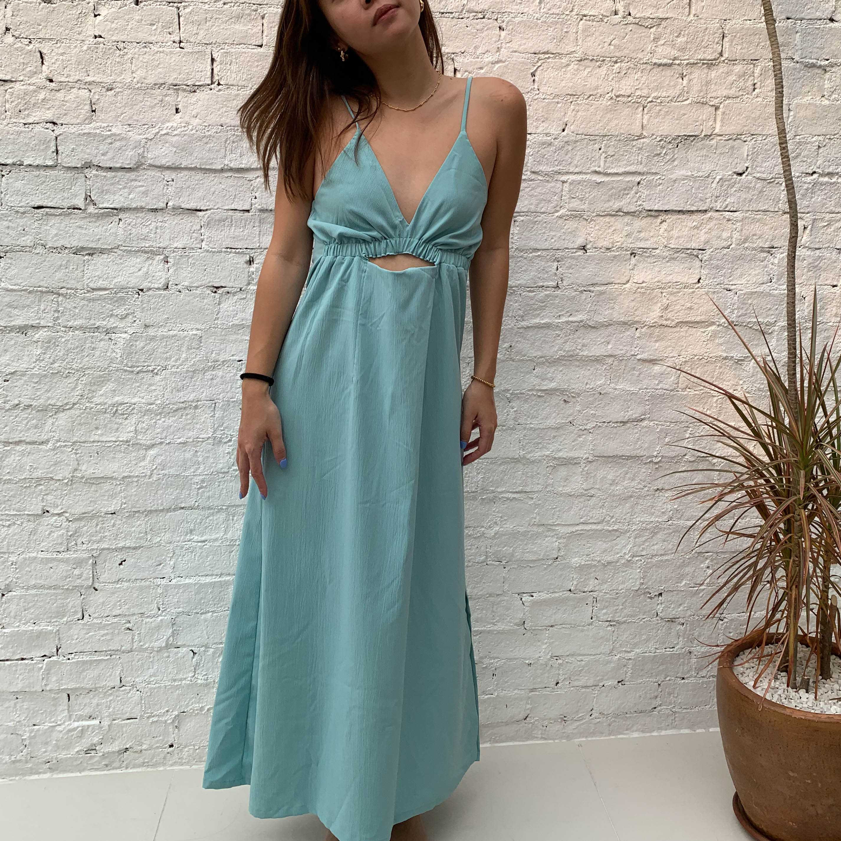 G9 - Dress รุ่น Nice Dress ขึ้นแบบสีฟ้า Size S