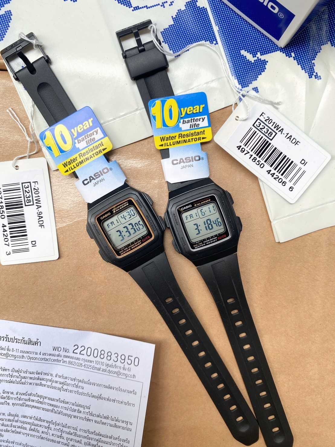 นาฬิกา Casio Digital รุ่น F-201WA 10 YEAR BATTERY