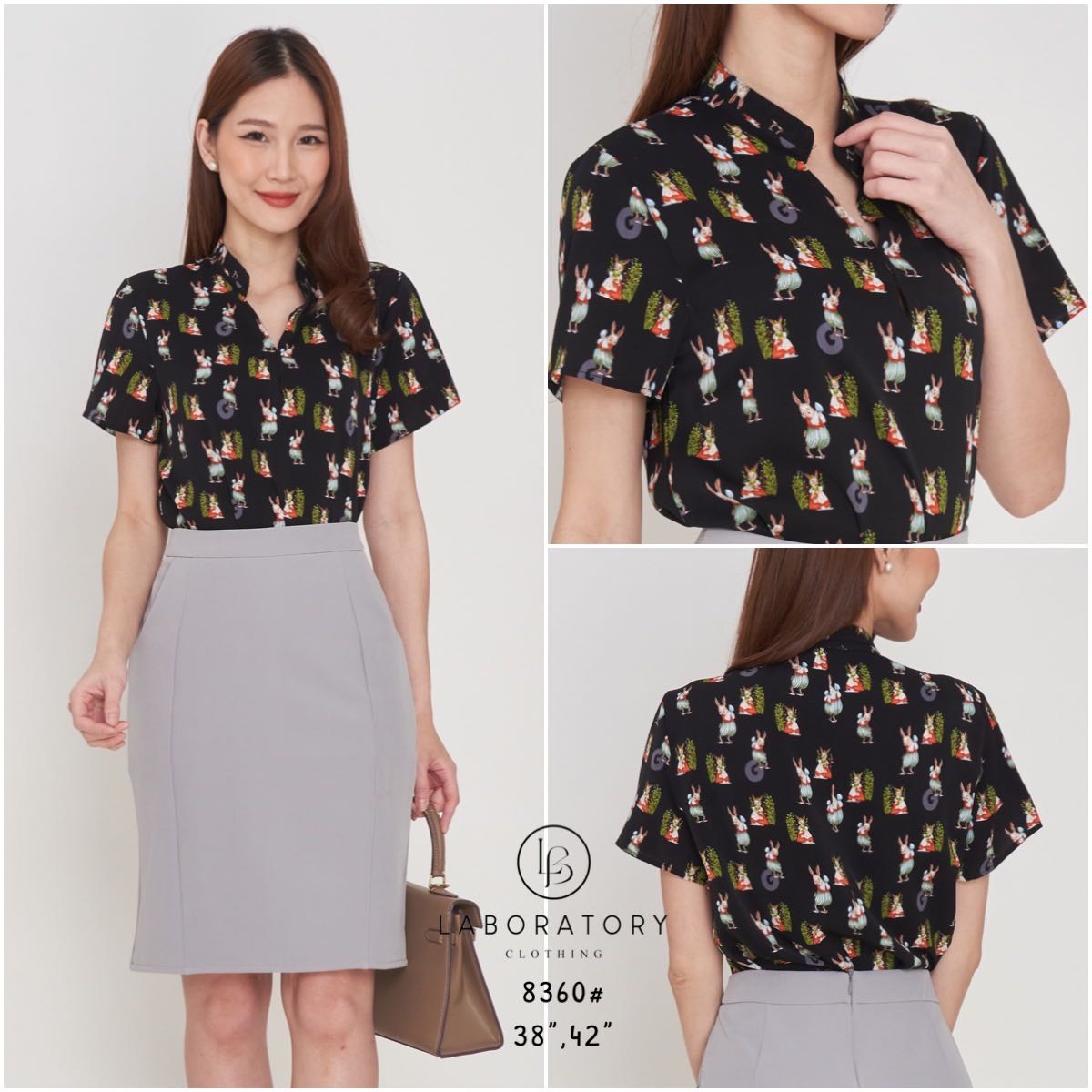 เสื้อ#8360ผ้าลาย