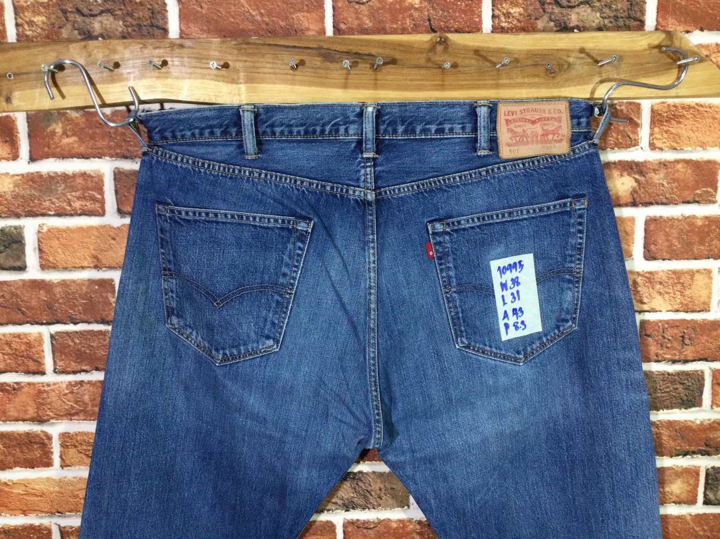 รหัส10994 Levi's501 Made in Huagary เลขกระดุม252 วัดจริง เอว33