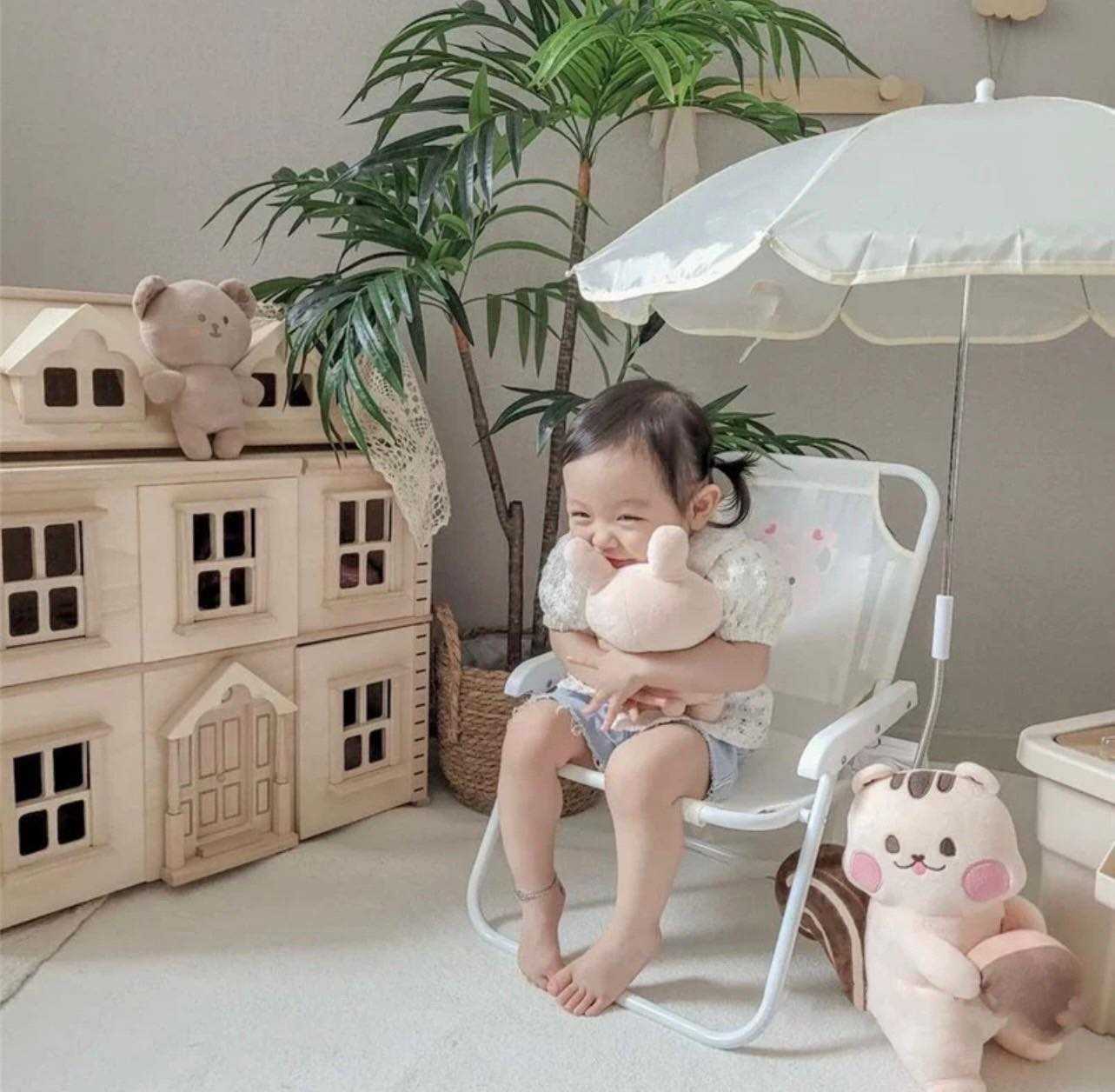 เก้าอี้ 𝐏𝐢𝐜𝐧𝐢𝐜 + ร่มน้องหมี 🐻🪑🤍 Twinnies Decor