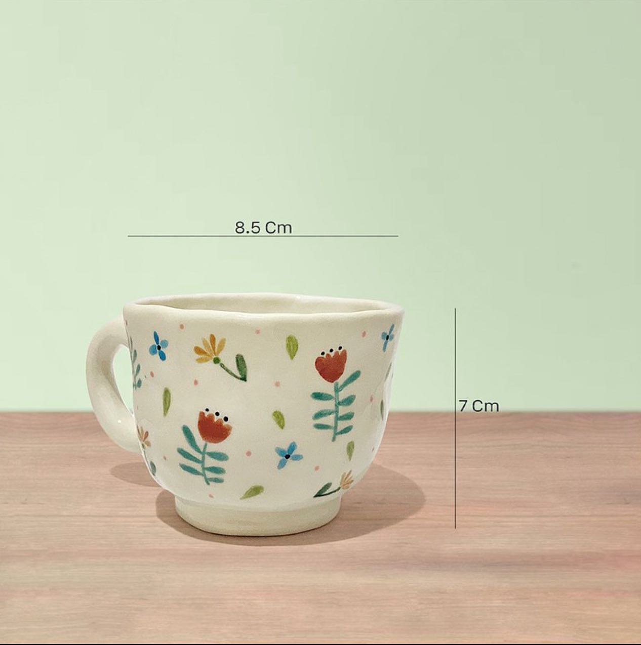 แก้ว white sweet flower cup