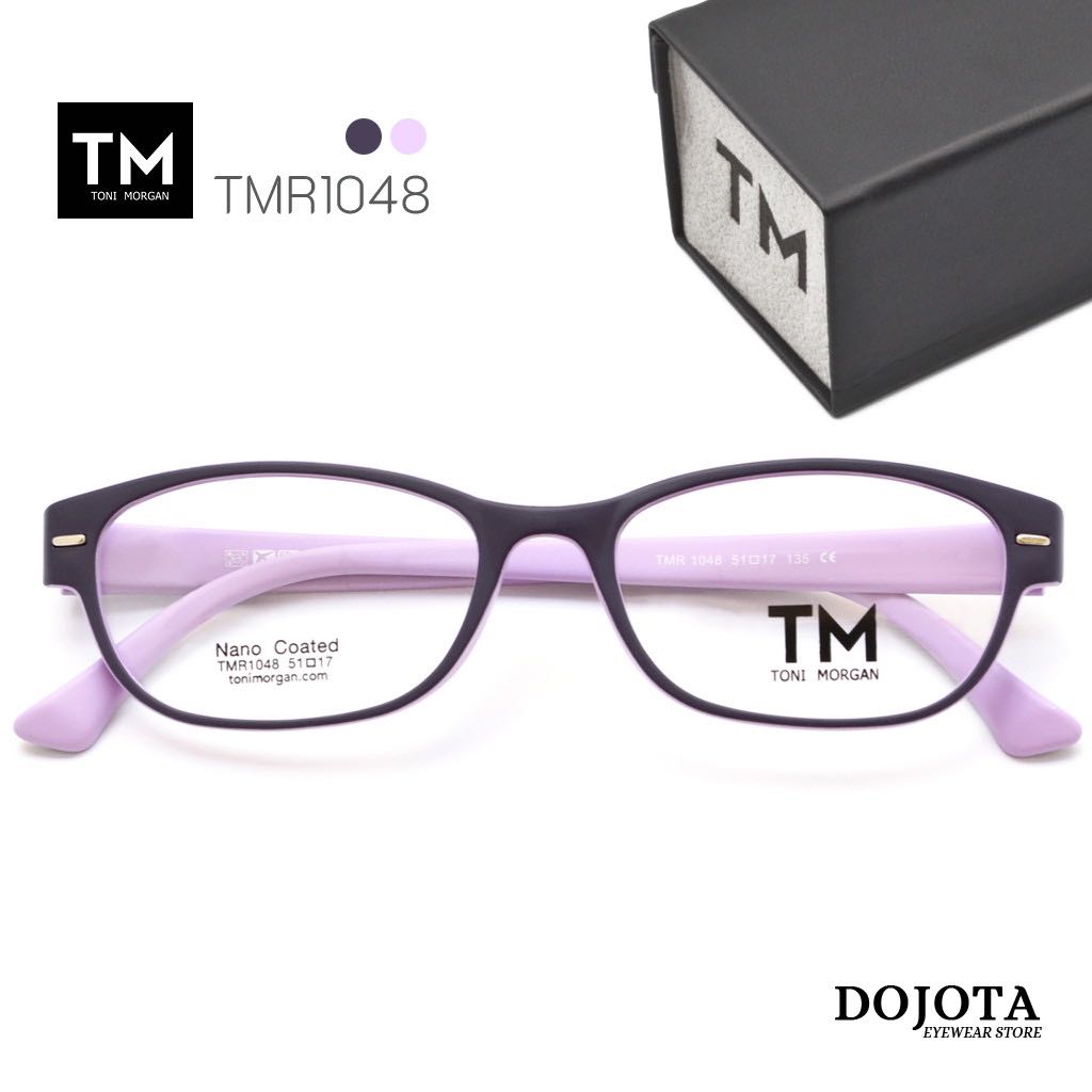 กรอบแว่นน้ำหนักเบา ทรงเหลี่ยม Toni Morgan รุ่น TMR1048 - สีม่วง-ชมพู