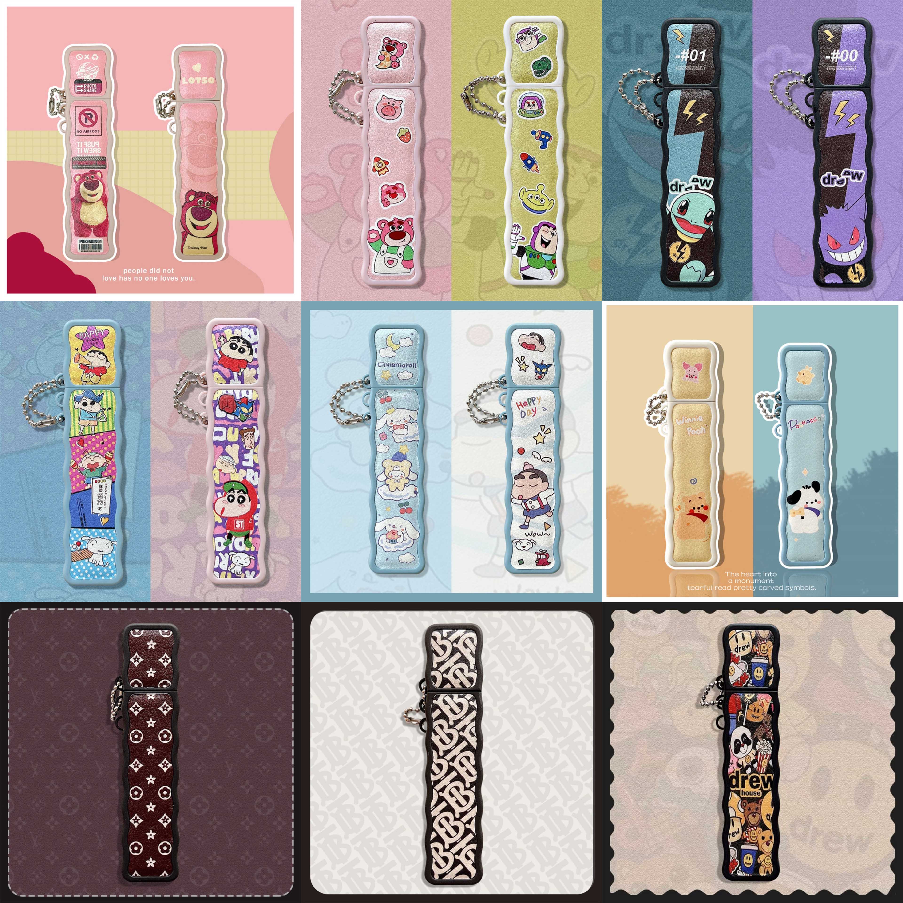 เคสซิลิโคนยางฝาปิดพร้อมสายโซ่