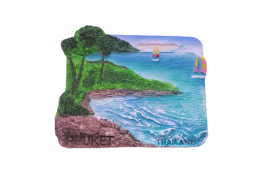 แม่เหล็กติดตู้เย็น เกาะภูเก็ต, Phuket Island, Thailand souvenir Resin 3D Fridge Magnet