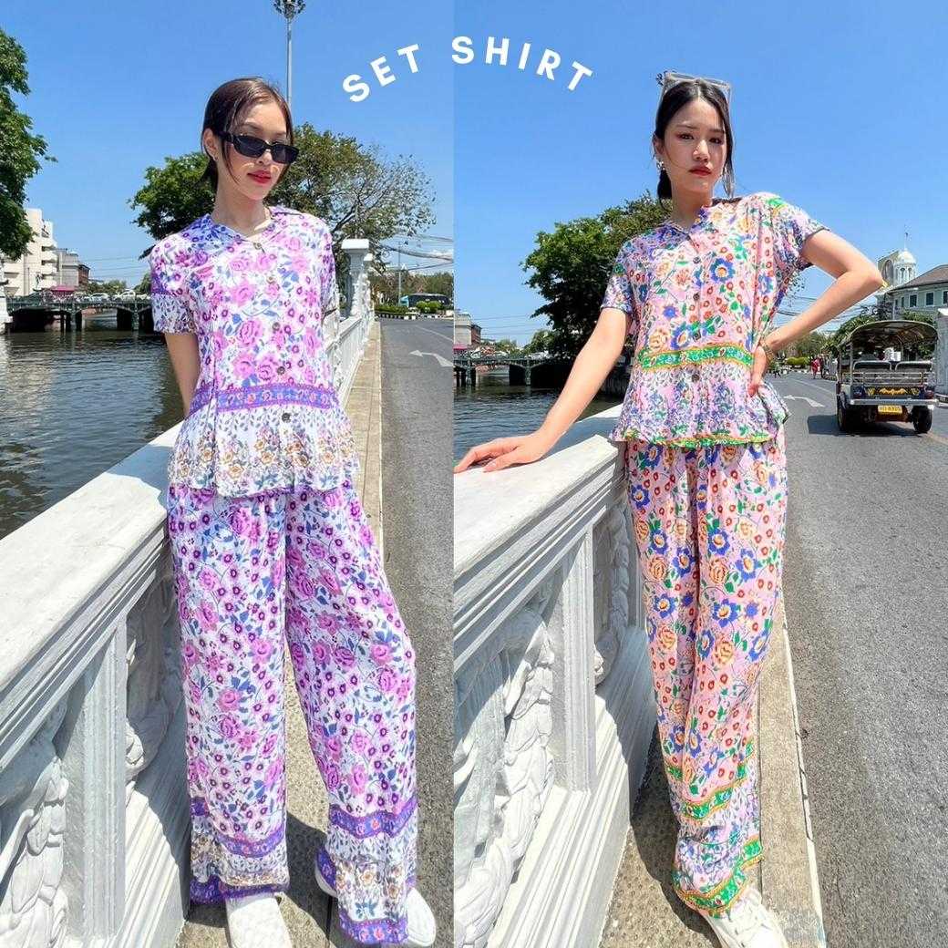 Set Sweet pea เสื้อเชิ้ต+กางเกงขายาว