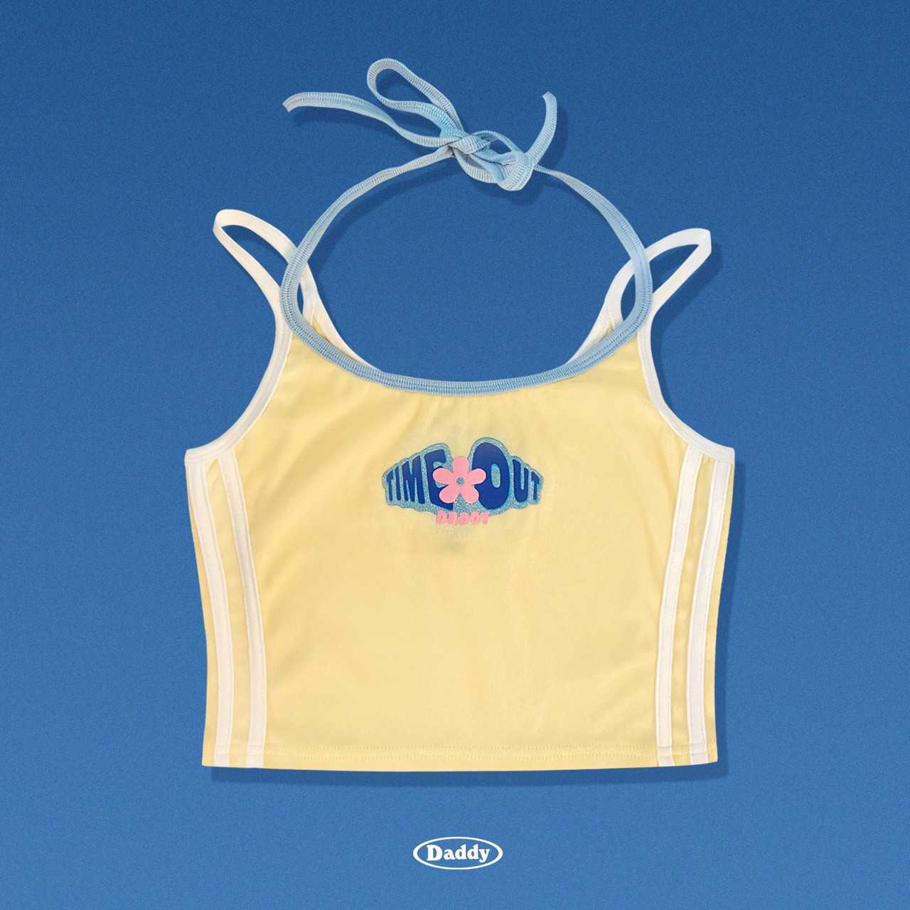 Time Out Top เสื้อ tank top ที่ผสมผสานดีเทลระหว่างสายเดี่ยวและผูกคอ ทำจากผ้ากำมะหยี่เนื้อบางใส่สบาย