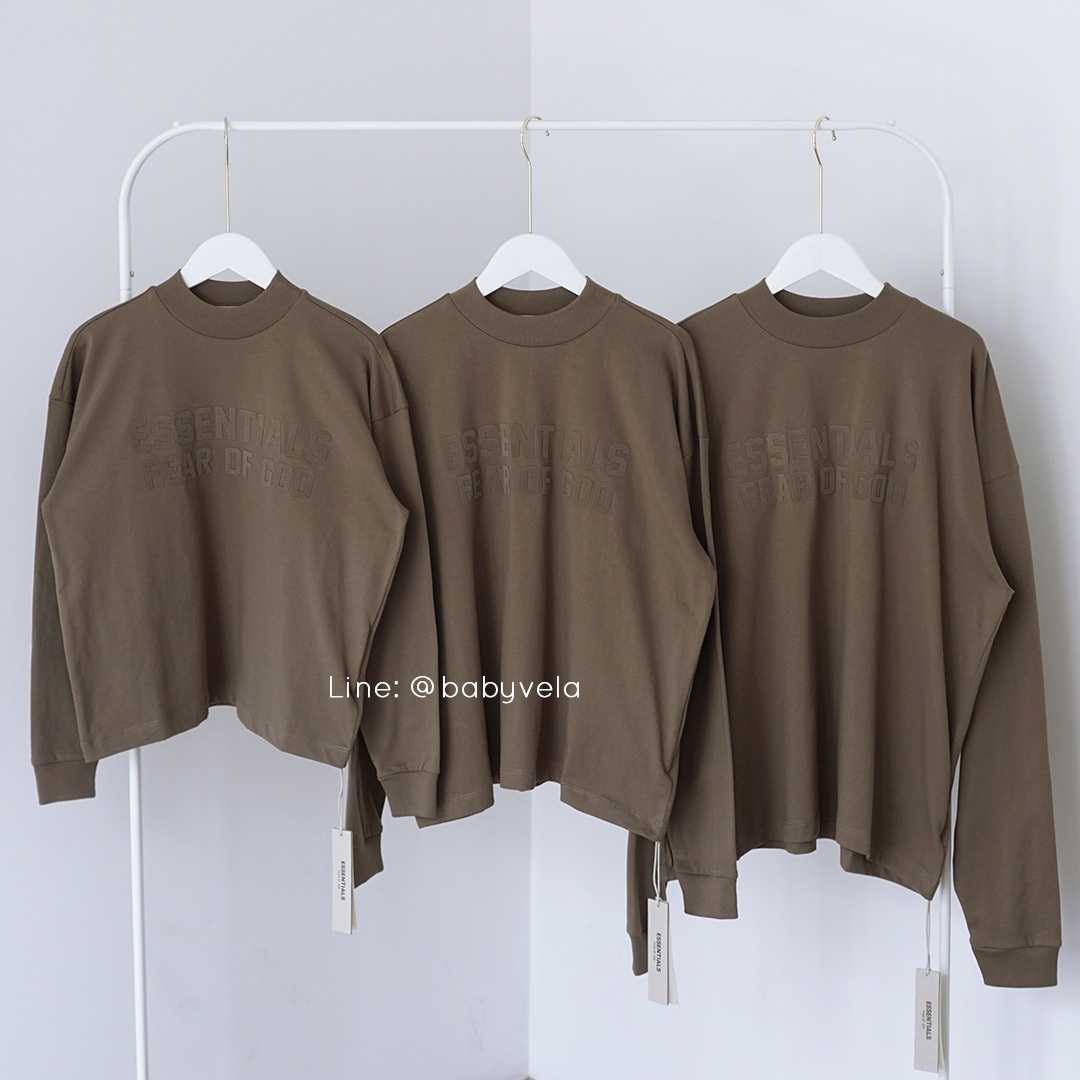 Essentials Logo Long Sleeve T-Shirt (Wood)