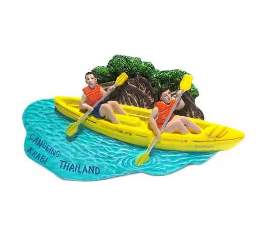 แม่เหล็กติดตู้เย็น เรือคายัค,กระบี่, Kayak, Krabi, Thailand Resin 3D Fridge Magnet
