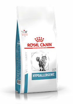 Royal canin อาหารแมวประกอบการรักษาและทดสอบ ภาวะภูมิแพ้อาหาร ชนิดเม็ด (HYPOALLERGENIC) 2.5 kg