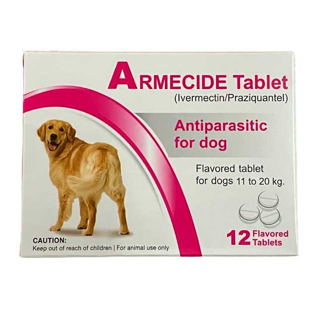 Armecide tablet แบบกิน ขี้เรื้อน เห็บ หมัด พยาธิภายในและภายนอก