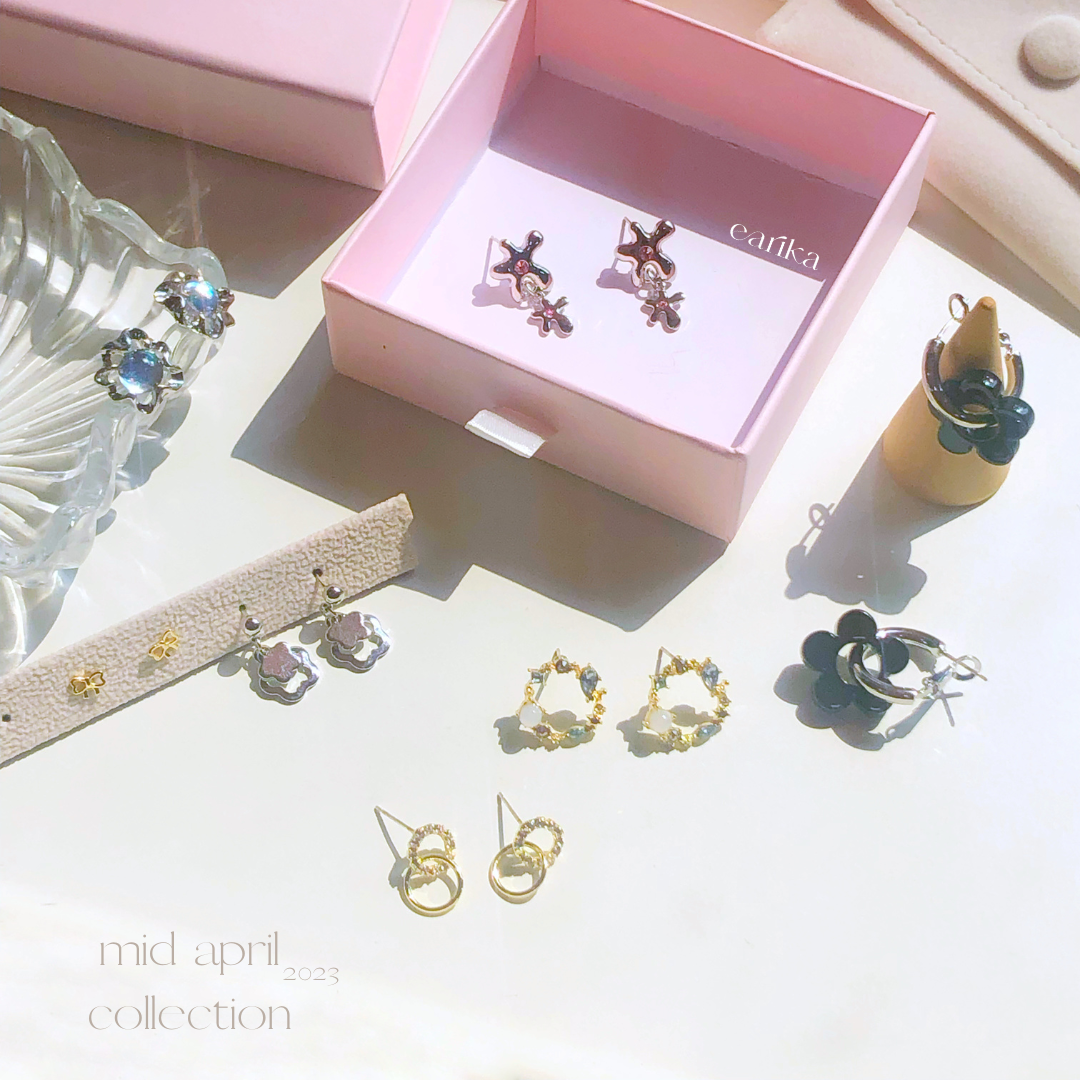 earika.earrings - ต่างหูเงินแท้ S92.5 คอลเลคชั่นกลางเดือนเมษายน 2023 เหมาะสำหรับคนแพ้ง่าย