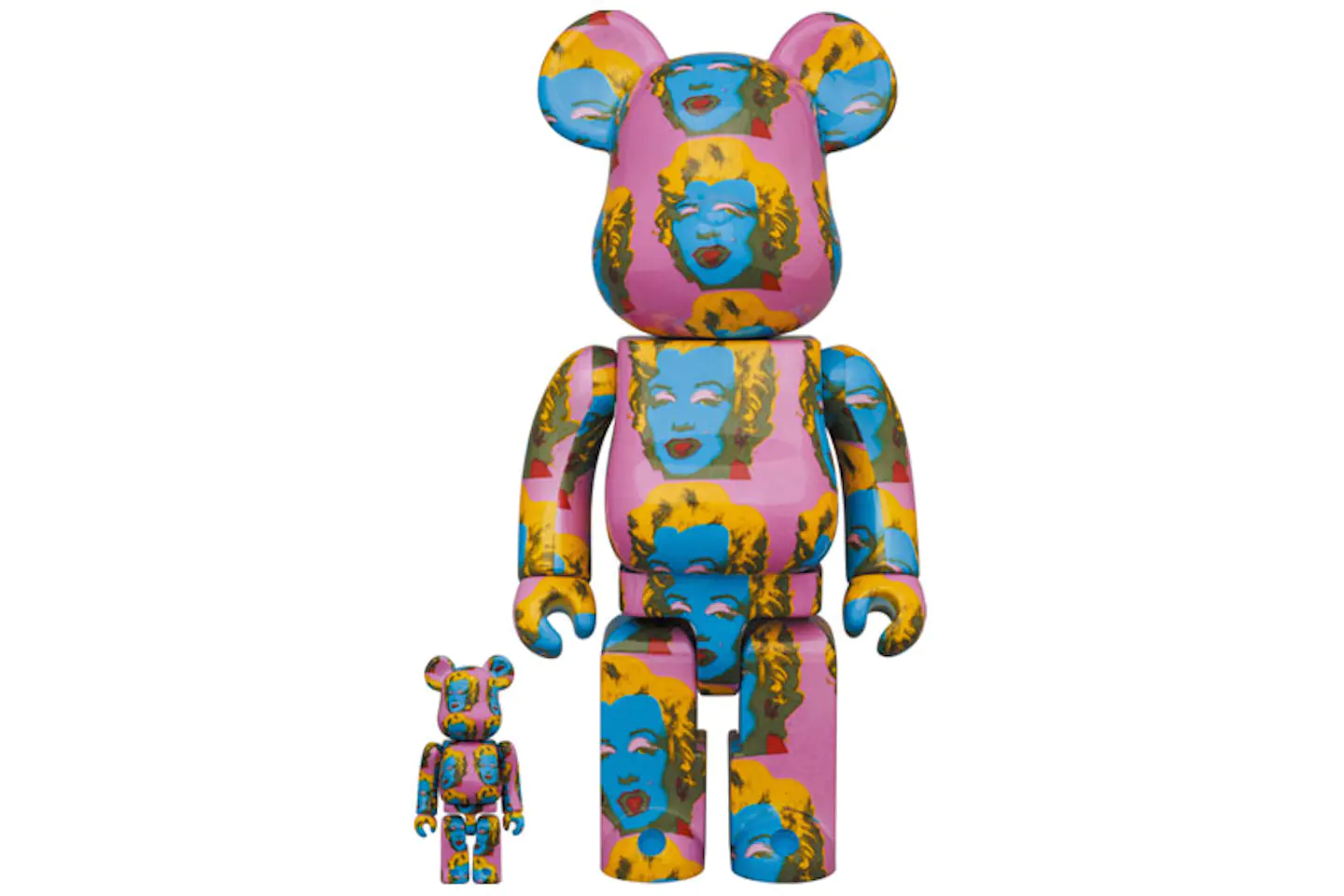 Bearbrick Andy Warhol Marilyn Monroe #2 100% & 400% Set
