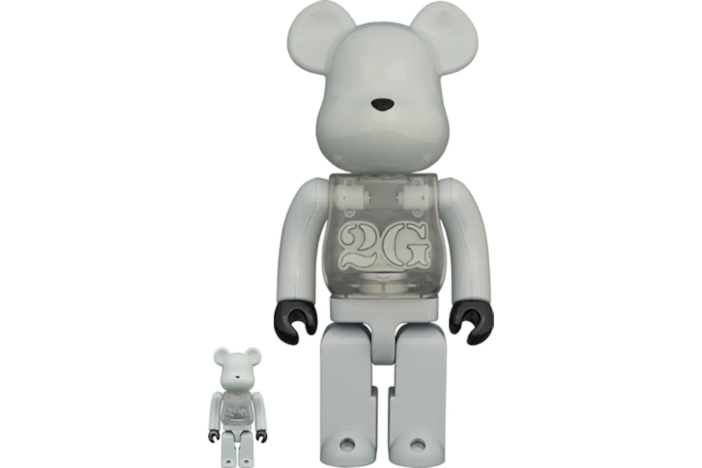 Bearbrick 2G 100% & 400% Set WHITE CHROME