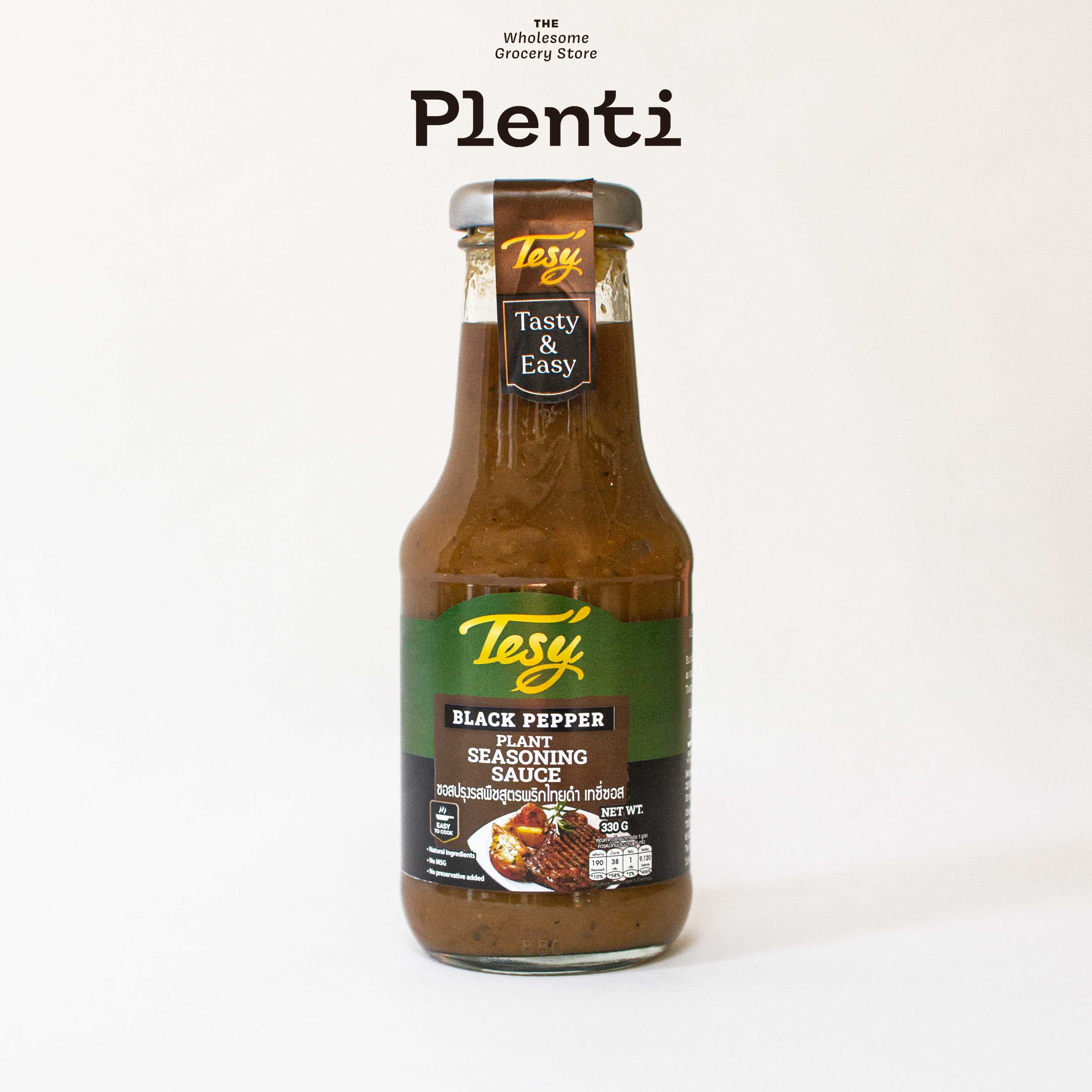 Black Pepper TESY Plant Seasoning Sauce รสพริกไทยดำ 330g