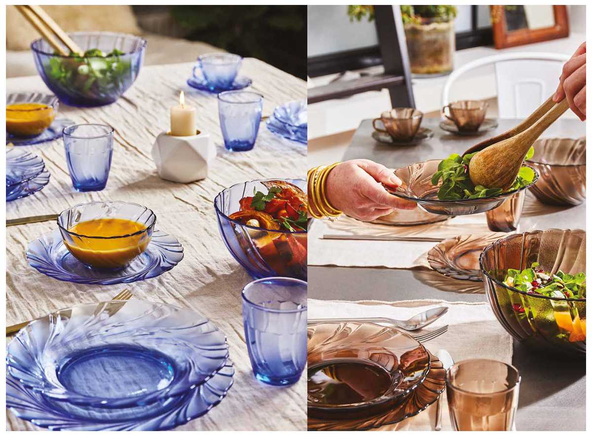 ชุดจานชาม ดินเนอร์ บนโต๊ะอาหาร Dinnerware เซ็ต 44 ชิ้น