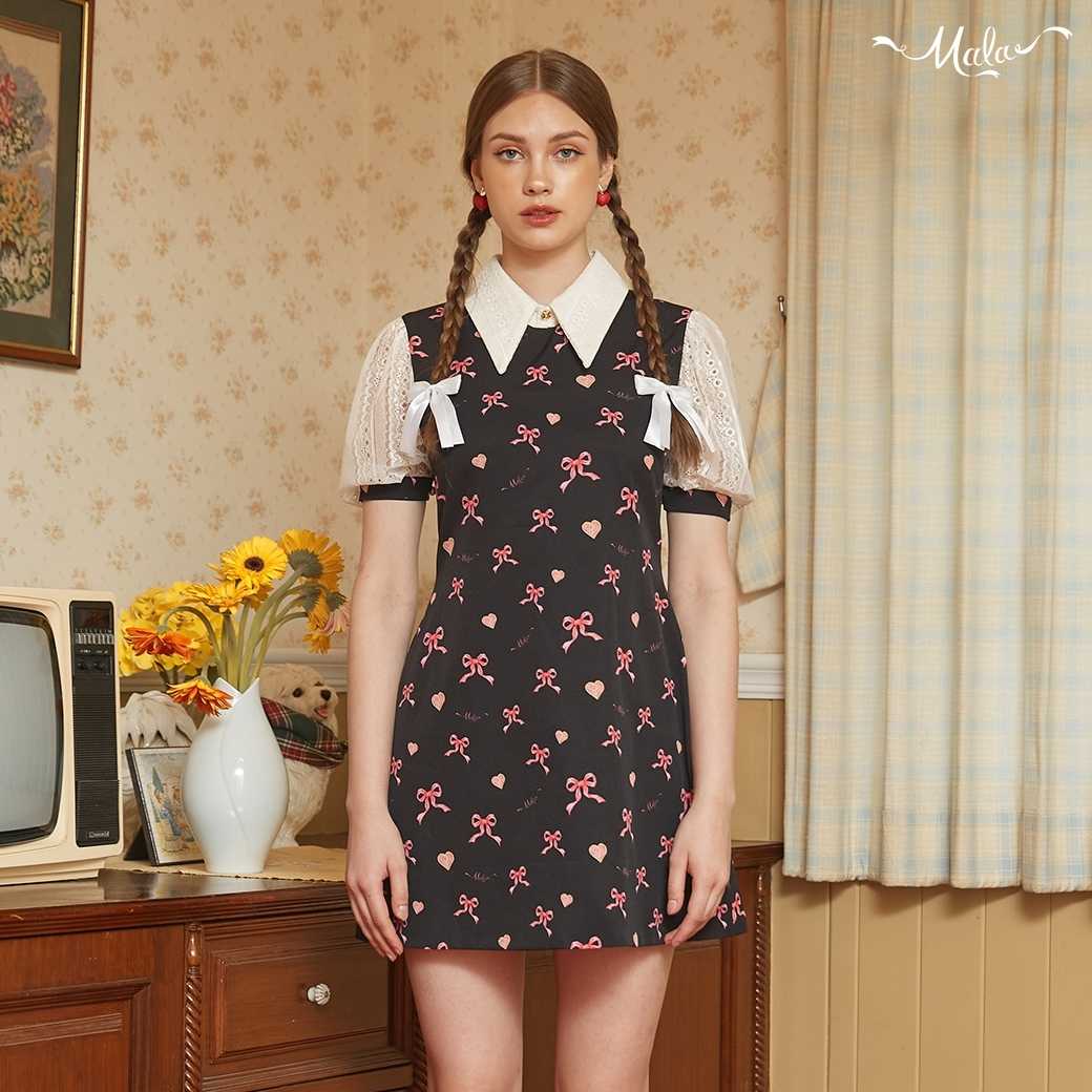 Mirana dress - Malabrand SS23 M03 เดรสสั้นพิพม์ลาย