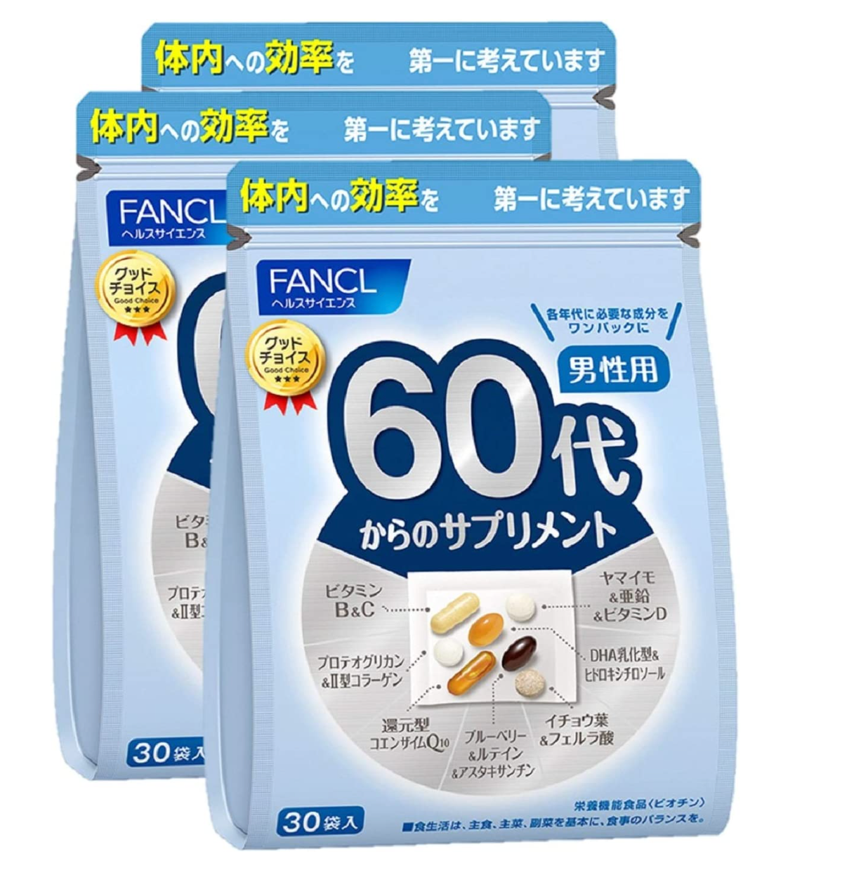 Pre-order: Fancl Good Choice Men 60+ ( วิตามินและแร่ธาตุ สำหรับผู้ชายอายุ 60 ปี)