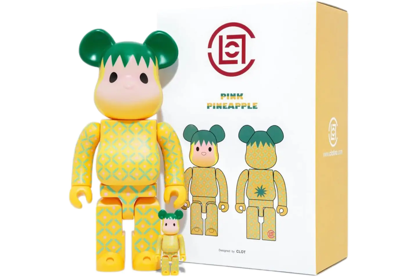 Bearbrick x CLOT Summer Fruits Pink Pineapple 100% & 400% Set