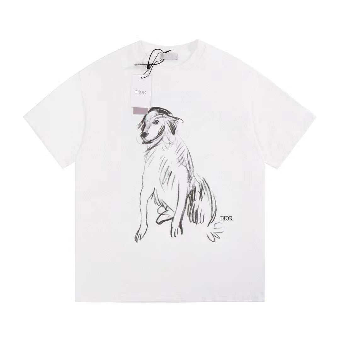 CHRISTIAN DIOR AND DUNCAN GRANT AND CHARLESTON OVERSIZED COTTON JERSEY T-SHIRT