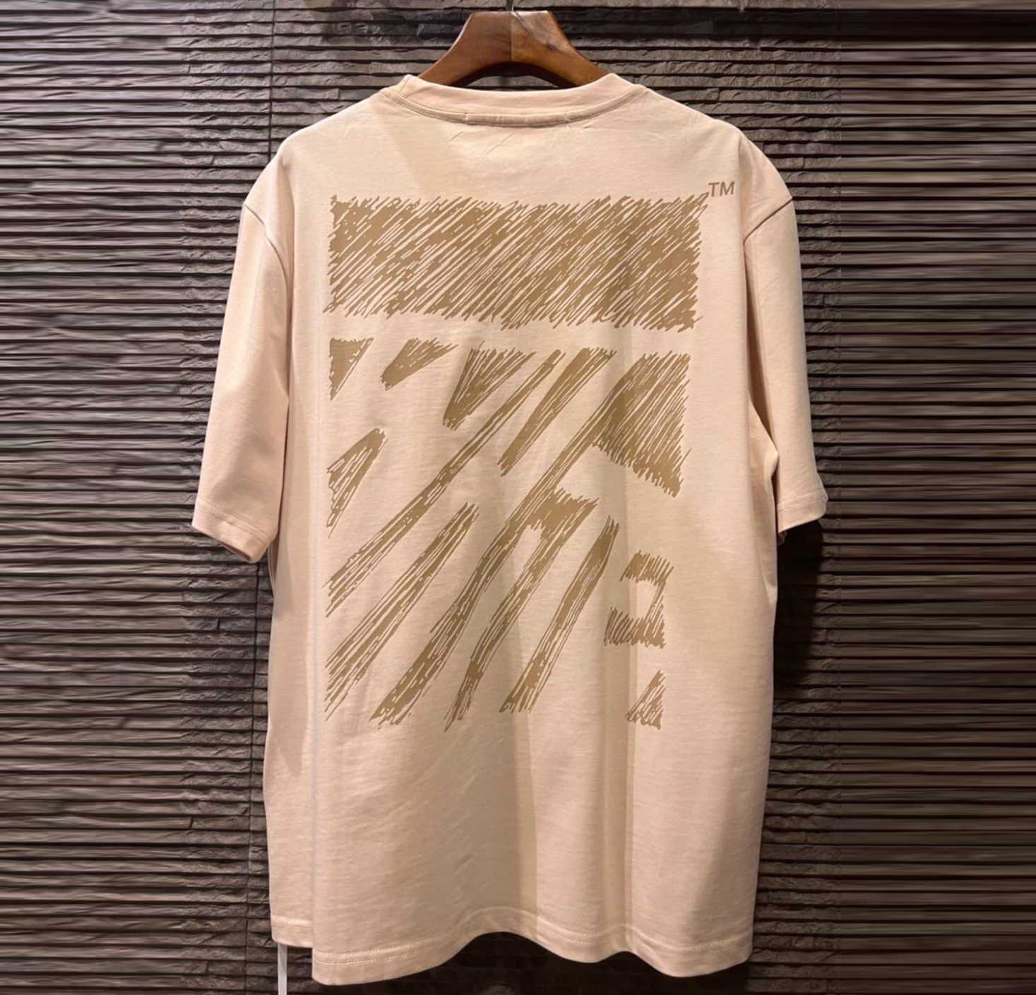 OFF-WHITE SCRIBBLE CARRY OVER SKATE S/S COTTON T-SHIRT เสื้อยืดคอกลมแขนสั้น แบรนด์ออฟไวท์