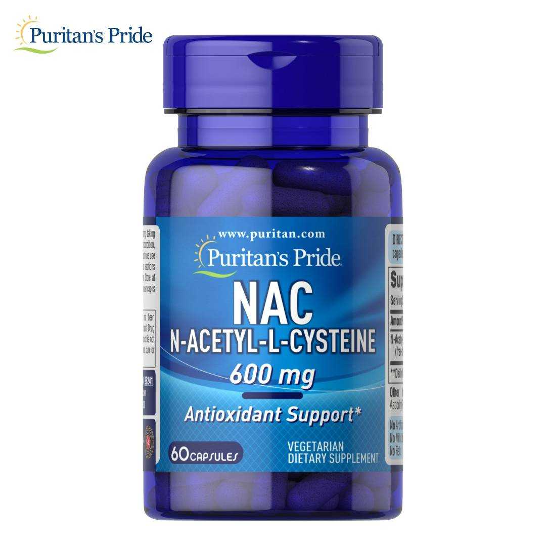 Puritan's Pride NAC N-Acetyl Cysteine 600 mg/ 60 Capsules